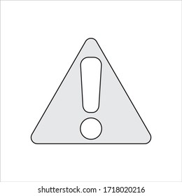 A warning sign for caution in the form of a triangle