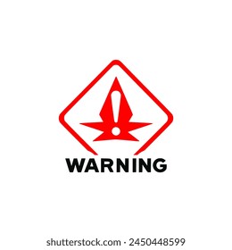 warning sign caution hazard sticker tshirt vector illustration template design
