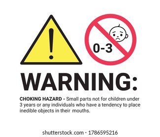 Warning Sign For Children - Vector Illustration Isolated On White Background