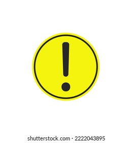 Warning sign in a circle. Attention icon for web and apps, UI Vector illustration