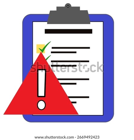 warning sign with clipping pad information about something to warn concept