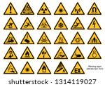 Warning sign collection DIN 7010 and ASR1.3 vector isolated on white background