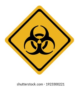 Warning sign contains dangerous substances.Vector illustration of the warning symbol on a white background. black signs on a yellow background.