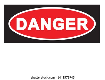 Warning sign Danger Sign with blank space for your text printable paper templates available for A4 paper vector