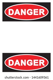 Warning sign Danger Sign with blank space for your text printable paper templates available for A4 paper vector illustration
