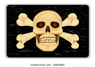 Warning sign - Danger of death. Vector file saved as EPS AI8, all elements layered and grouped.