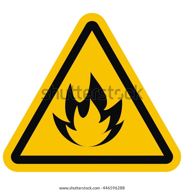 Warning Sign Danger Ignition Fire Vector Stock Vector (Royalty Free ...