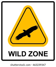 warning sign. danger signal with eagle. vector symbol