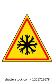 warning sign, danger slippery road