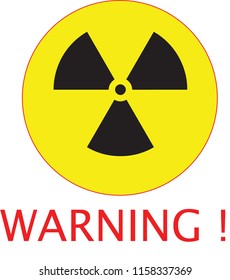 warning sign of danger in yellow and black color 