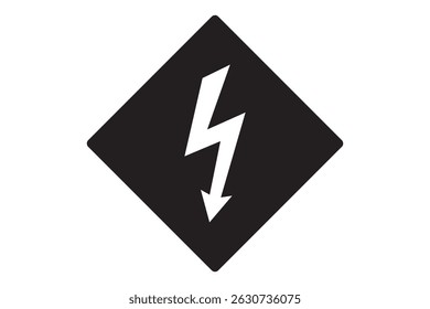 Sinal de aviso. Conjunto de ícone de voltagem elétrica perigoso. Sinal de alta tensão. Conjunto de sinais de alta tensão, perigo de ícones de eletricidade. Sinal de perigo elétrico. Símbolo de eletricidade de perigo. 