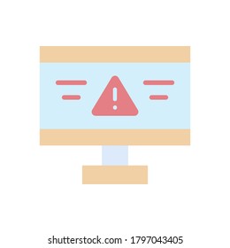 Warning sign desktop icon. Simple color vector elements of hacks icons for ui and ux, website or mobile application