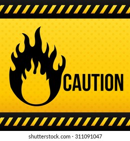 Warning sign digital design, vector illustration 10 eps graphic