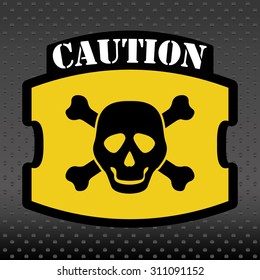 Warning sign digital design, vector illustration 10 eps graphic