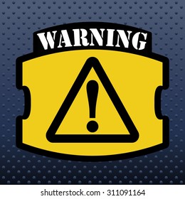 Warning sign digital design, vector illustration 10 eps graphic