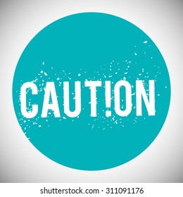Warning sign digital design, vector illustration 10 eps graphic