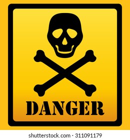 Warning sign digital design, vector illustration 10 eps graphic