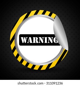 Warning sign digital design, vector illustration 10 eps graphic