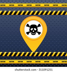 Warning sign digital design, vector illustration 10 eps graphic