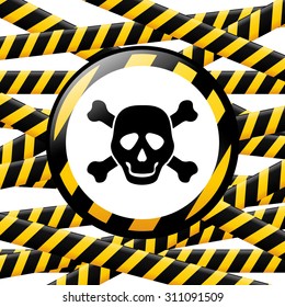 Warning sign digital design, vector illustration 10 eps graphic