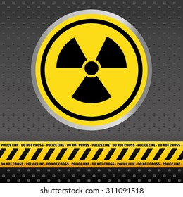 Warning sign digital design, vector illustration 10 eps graphic