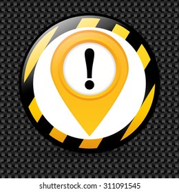 Warning sign digital design, vector illustration 10 eps graphic