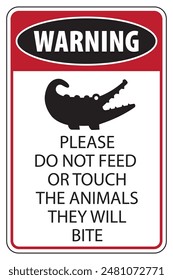 Warning sign don't feed wildlife 