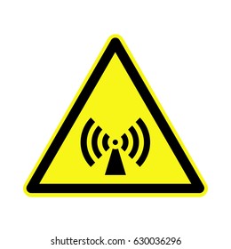 warning sign, Electromagnetic radiation
