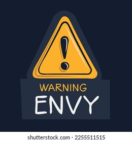 Signo de advertencia (Envy), ilustración vectorial.