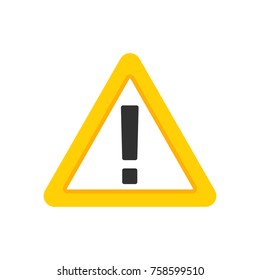 Warning sign with exclamation