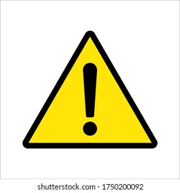 Warning sign. exclamation, alert icon vector in modern design on white background