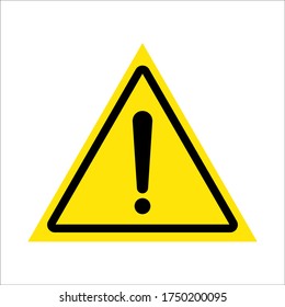 Warning sign. exclamation, alert icon vector in modern design on white background