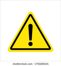 Warning sign. exclamation, alert icon vector in modern design on white background