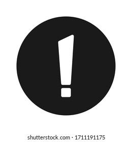 Warning sign. exclamation, alert isolated color editable vector illustration