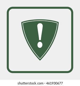 Warning sign with exclamation mark.