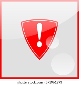 Warning sign with exclamation mark.
