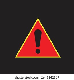 «Warning Sign with Exclamation Mark Inside Red Triangle – Caution Symbol on White Background»