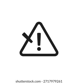 Señal de advertencia con signo de exclamación aislado sobre fondo blanco