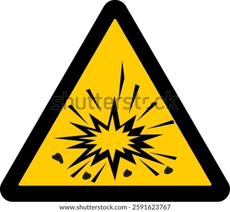 warning sign,  explosion symbol, hazard, explosives, blasts, dangerous detonation risks