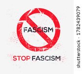 Warning sign (fascism), vector illustration.	