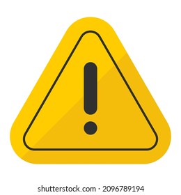 warning sign flat clipart vector illustration