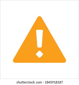 Warning Sign Flat Icon Vector Logo Template Illustration