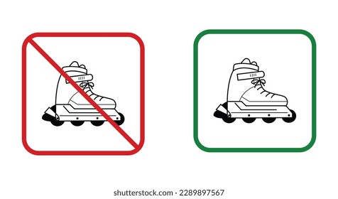 warning sign forbidden-allowed driving roller