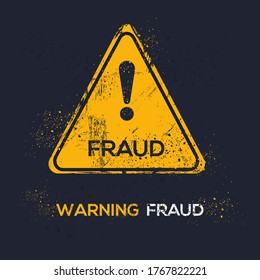 Warning sign (fraud), vector illustration.