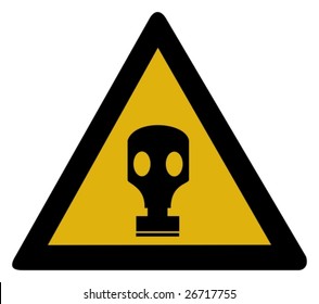 Warning Sign - Gas Mask