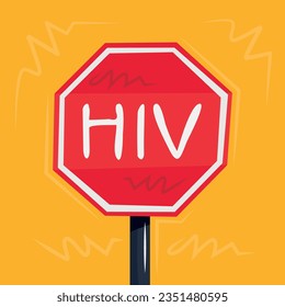 Warnzeichen (Hiv), Vektorgrafik.