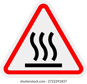 Señal de advertencia Superficie caliente Precaución Triángulo rojo