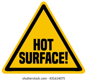 Warning sign for hot surface. Vector illustration