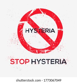 Warning sign (Hysteria), vector illustration.	