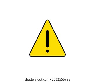 Warning Sign Icon. Alert, attention, beware, caution, construction, creative, danger, exclamation, exclamation mark,  illustration, logo, precaution, road, safety, security, sign, vector and warn.